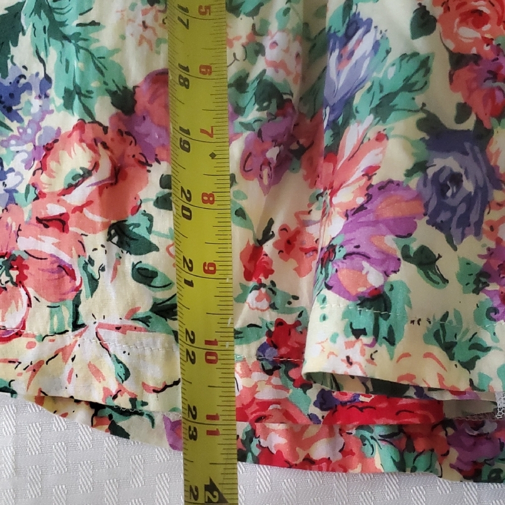 Sans Souci Pink and Green Pleated Strapless Sundress Sz M - Picture 14 of 17